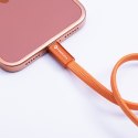 Kabel USB-C do USB-C Forcell F-Energy QC4.0 PD 3A 60W Cafule Flat 1,2 m CCFN23 pomarańczowy