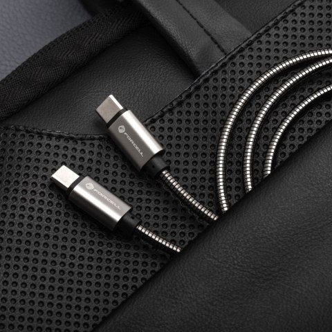 Kabel USB-C do USB-C Forcell F-Energy QC4.0 PD 3A 60W Metal 1 m C237 srebrny