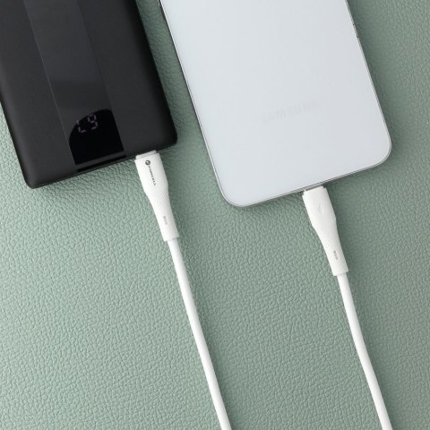 Kabel USB-C do USB-C Forcell F-Energy QC4.0 PD 3A 60W Silicone 1 m C344 biały