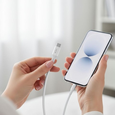 Kabel USB-C do USB-C Forcell F-Energy QC4.0 PD 3A 60W Silicone 1 m C344 biały