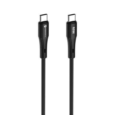Kabel USB-C do USB-C Forcell F-Energy QC4.0 PD 3A 60W Silicone 1 m C344 czarny