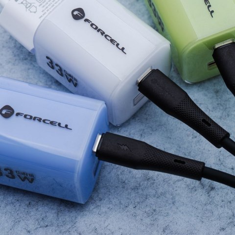 Kabel USB-C do USB-C Forcell F-Energy QC4.0 PD 3A 60W Silicone 1 m C344 czarny