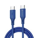 Kabel USB-C do USB-C Forcell F-Energy QC4.0 PD 3A 60W Silicone 1 m C344 granatowy
