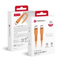 Kabel USB-C do USB-C Forcell F-Energy QC4.0 PD 3A 60W Silicone 1 m C344 pomarańczowy