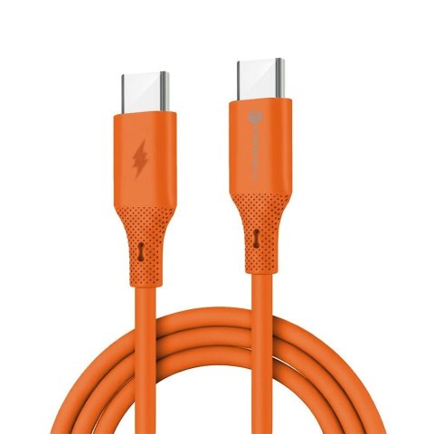 Kabel USB-C do USB-C Forcell F-Energy QC4.0 PD 3A 60W Silicone 1 m C344 pomarańczowy