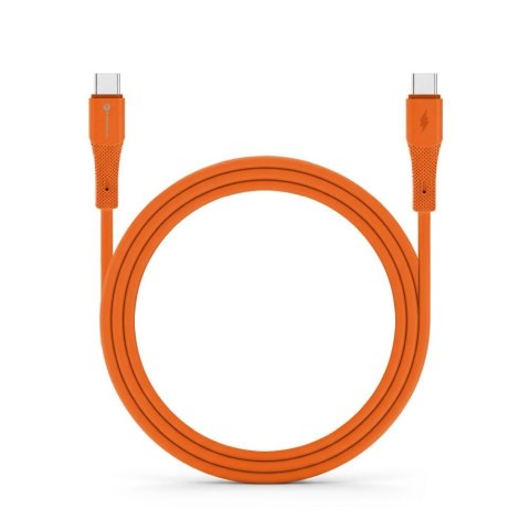 Kabel USB-C do USB-C Forcell F-Energy QC4.0 PD 3A 60W Silicone 1 m C344 pomarańczowy