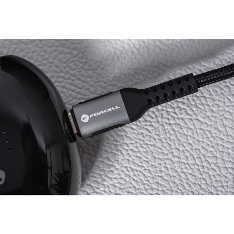 Kabel USB-C do USB-C Forcell F-Energy QC4.0 PD 5A 100W Cafule 1,2 m C260 czarny