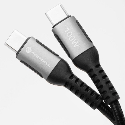 Kabel USB-C do USB-C Forcell F-Energy QC4.0 PD 5A 100W Cafule 1,2 m C260 czarny