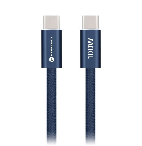 Kabel USB-C do USB-C Forcell F-Energy QC4.0 PD 5A 100W Cafule Color 1,2 m ACYH23 granatowy