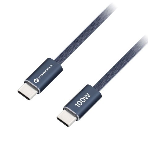 Kabel USB-C do USB-C Forcell F-Energy QC4.0 PD 5A 100W Cafule Color 1,2 m ACYH23 granatowy