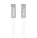 Kabel USB-C do USB-C Forcell F-Energy QC4.0 PD 5A 100W Cafule Flat 1,2 m CCFN23 biały