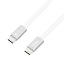Kabel USB-C do USB-C Forcell F-Energy QC4.0 PD 5A 100W Cafule Flat 1,2 m CCFN23 biały