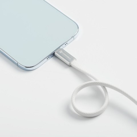 Kabel USB-C do USB-C Forcell F-Energy QC4.0 PD 5A 100W Cafule Flat 1,2 m CCFN23 biały