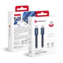 Kabel USB-C do USB-C Forcell F-Energy QC4.0 PD 5A 100W Cafule Flat 1,2 m CCFN23 granatowy