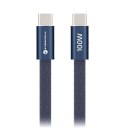 Kabel USB-C do USB-C Forcell F-Energy QC4.0 PD 5A 100W Cafule Flat 1,2 m CCFN23 granatowy