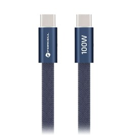 Kabel USB-C do USB-C Forcell F-Energy QC4.0 PD 5A 100W Cafule Flat 1,2 m CCFN23 granatowy