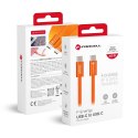 Kabel USB-C do USB-C Forcell F-Energy QC4.0 PD 5A 100W Cafule Flat 1,2 m CCFN23 pomarańczowy