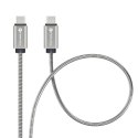 Kabel USB-C do USB-C Forcell F-Energy QC4.0 PD 5A 100W E-Mark Metal 2 m C239 srebrny