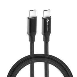 Kabel USB-C do USB-C Forcell F-Energy QC4.0 PD 5A 100W E-mark / 4K / Thunderbolt / 20Gbit/s 1 m C391 czarny