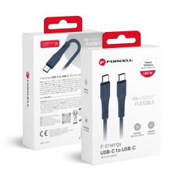 Kabel USB-C do USB-C Forcell F-Energy QC4.0 PD 5A 100W Silicone 1 m C347 granatowy
