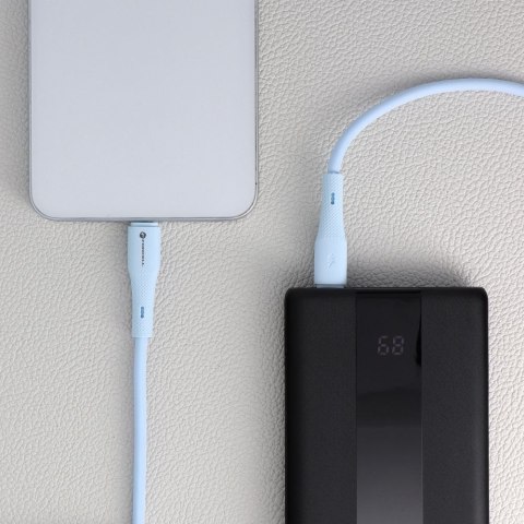 Kabel USB-C do USB-C Forcell F-Energy QC4.0 PD 5A 100W Silicone 1 m C347 niebieski
