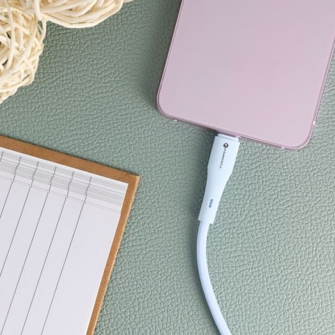 Kabel USB-C do USB-C Forcell F-Energy QC4.0 PD 5A 100W Silicone 1 m C347 niebieski