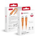 Kabel USB-C do USB-C Forcell F-Energy QC4.0 PD 5A 100W Silicone 1 m C347 pomarańczowy