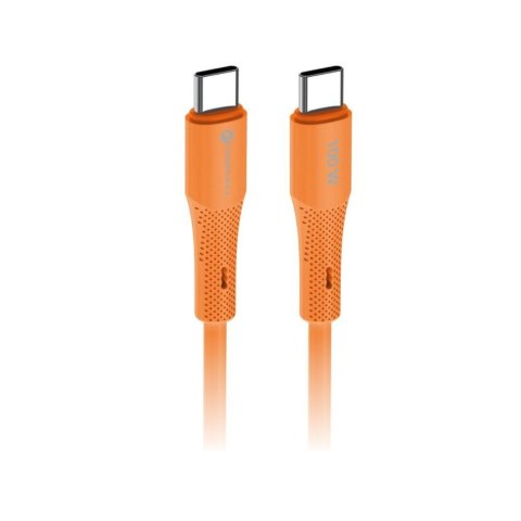 Kabel USB-C do USB-C Forcell F-Energy QC4.0 PD 5A 100W Silicone 1 m C347 pomarańczowy