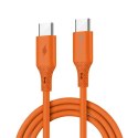Kabel USB-C do USB-C Forcell F-Energy QC4.0 PD 5A 100W Silicone 1 m C347 pomarańczowy
