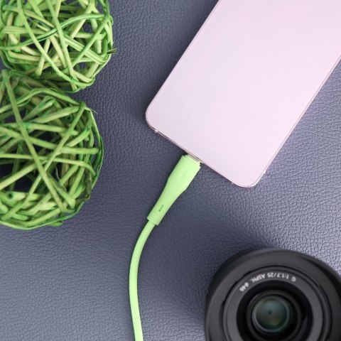 Kabel USB-C do USB-C Forcell F-Energy QC4.0 PD 5A 100W Silicone 1 m C347 zielony