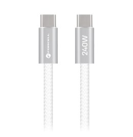 Kabel USB-C do USB-C Forcell F-Energy QC4.0 PD 5A 240W Cafule Color 1,2 m CBN1 biały