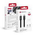Kabel USB-C do USB-C Forcell F-Energy QC4.0 PD 5A 240W Cafule Flat 1,2 m CCFN23 czarny