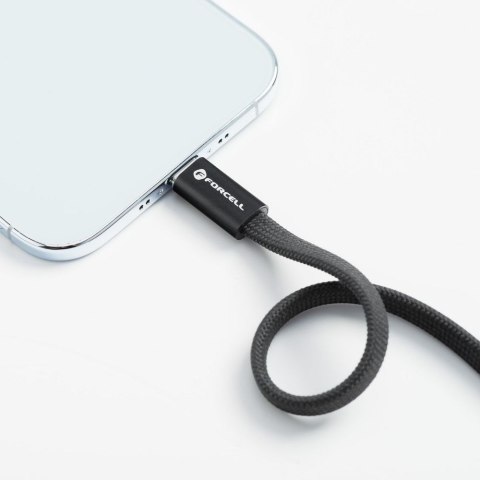 Kabel USB-C do USB-C Forcell F-Energy QC4.0 PD 5A 240W Cafule Flat 1,2 m CCFN23 czarny
