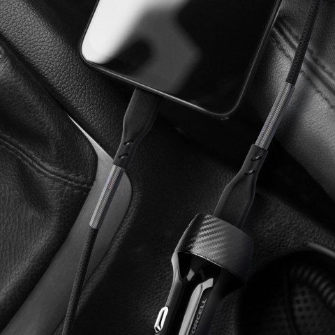 Kabel USB-C do USB-C Forcell F-Energy QC4.0 PD 5A 66W Carbon 1 m CB-02C czarny