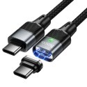 Kabel z końcówką magnetyczną USB C do USB C Hoco QC3.0 PD 5A 240W 1,2 m U159 czarny