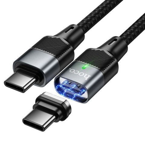 Kabel z końcówką magnetyczną USB C do USB C Hoco QC3.0 PD 5A 240W 1,2 m U159 czarny