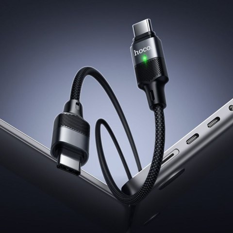 Kabel z końcówką magnetyczną USB C do USB C Hoco QC3.0 PD 5A 240W 1,2 m U159 czarny