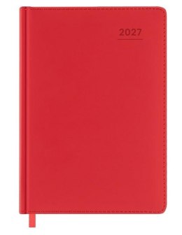 Kalendarz 2027 A5 dzienny czerwony