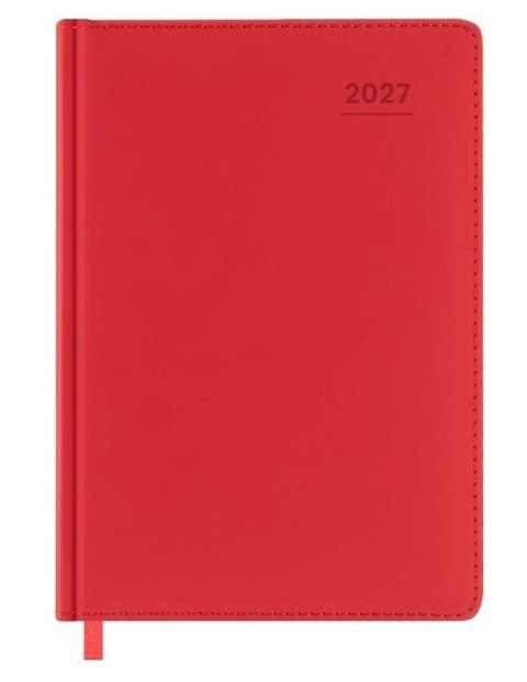 Kalendarz 2027 A5 dzienny czerwony