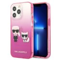 KARL LAGERFELD futerał do IPHONE 13 Pro KLHCP13LTGKCP (K Choupette Centered) różowy