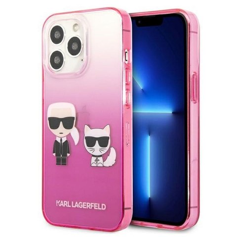 KARL LAGERFELD futerał do IPHONE 13 Pro KLHCP13LTGKCP (K Choupette Centered) różowy