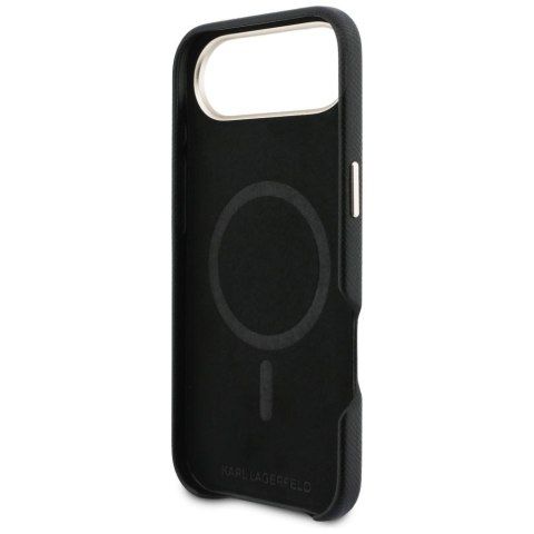 KARL LAGERFELD futerał do IPHONE 17 Air kompatybilny z MagSafe KLHMP17M5PGFKHGK (PU FW W/ KHead Logo) czarny