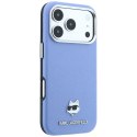 KARL LAGERFELD futerał do IPHONE 18 Pro Max/ 17 Pro Max kompatybilny z MagSafe (Grained Choupette Head Metal) jasnoniebieski