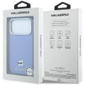 KARL LAGERFELD futerał do IPHONE 18 Pro Max/ 17 Pro Max kompatybilny z MagSafe (Grained Choupette Head Metal) jasnoniebieski