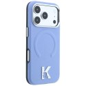 KARL LAGERFELD futerał do IPHONE 18 Pro Max/17 Pro Max kompatybilny z MagSafe (Grained Embossed Ring & Kameo Logo) jasnoniebiesk