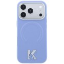 KARL LAGERFELD futerał do IPHONE 18 Pro Max/17 Pro Max kompatybilny z MagSafe (Grained Embossed Ring & Kameo Logo) jasnoniebiesk