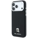 KARL LAGERFELD futerał do IPHONE 18 Pro Max/ 17 Pro Max kompatybilny z MagSafe (Grained Karl Head Metal) czarny