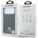 KARL LAGERFELD futerał do IPHONE 18 Pro Max/ 17 Pro Max kompatybilny z MagSafe (Grained Karl Head Metal) czarny