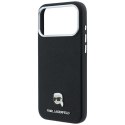 KARL LAGERFELD futerał do IPHONE 18 Pro Max/ 17 Pro Max kompatybilny z MagSafe (Grained Karl Head Metal) czarny