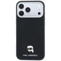 KARL LAGERFELD futerał do IPHONE 18 Pro Max/ 17 Pro Max kompatybilny z MagSafe (Grained Karl Head Metal) czarny